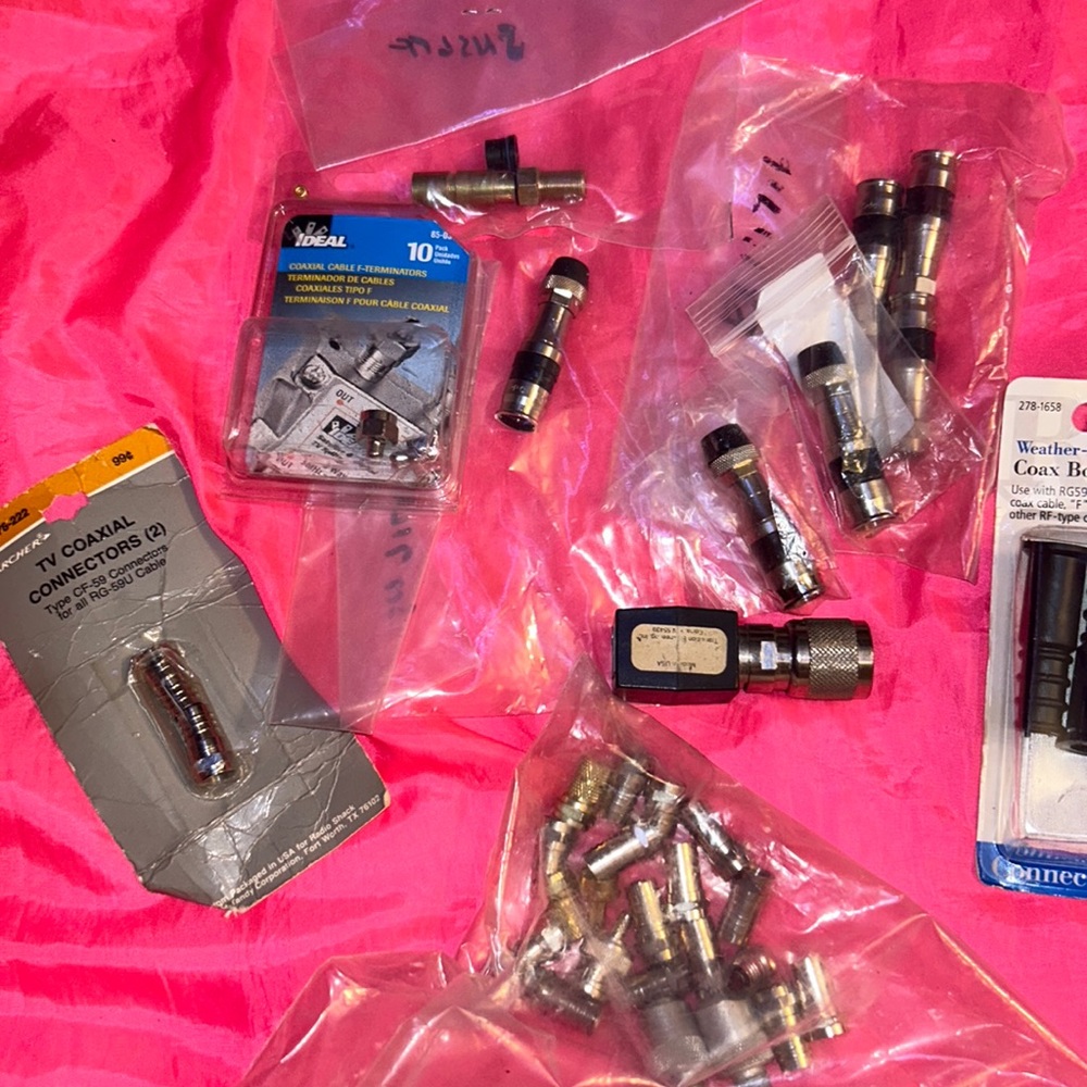 Brand New assorted Coax Cable fittings and connectors lot deal take all package